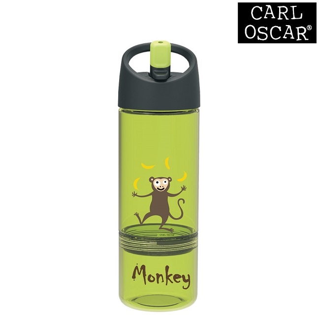 Bērnu ūdens pudele Carl Oscar 2-in-1 Lime Monkey