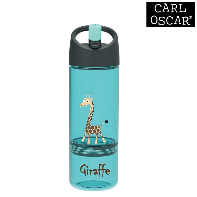 Bērnu ūdens pudele Carl Oscar 2-in-1 Blue Giraffe