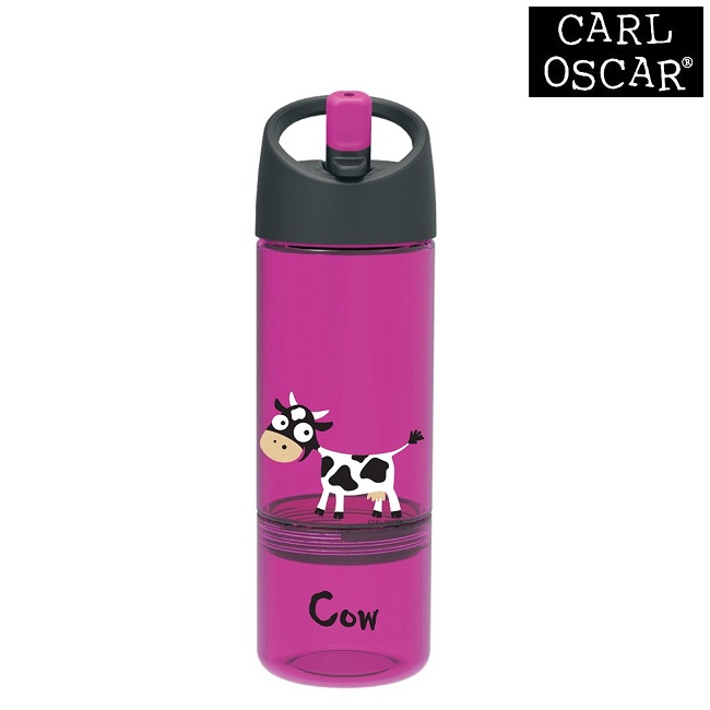 Bērnu ūdens pudele Carl Oscar 2-in-1 Pink Cow