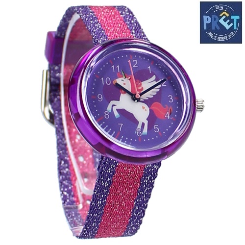 Bērnu rokas pulkstenis Pret Kids Time Unicorn Purple