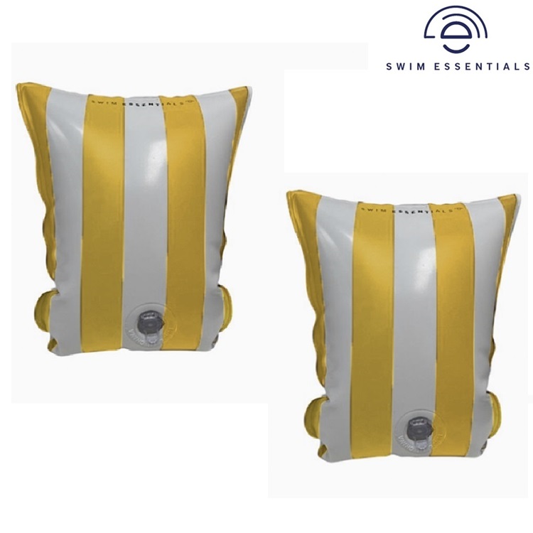 Piepūšamās peldēšanas piedurknes Swim Essentials Yellow Stripes