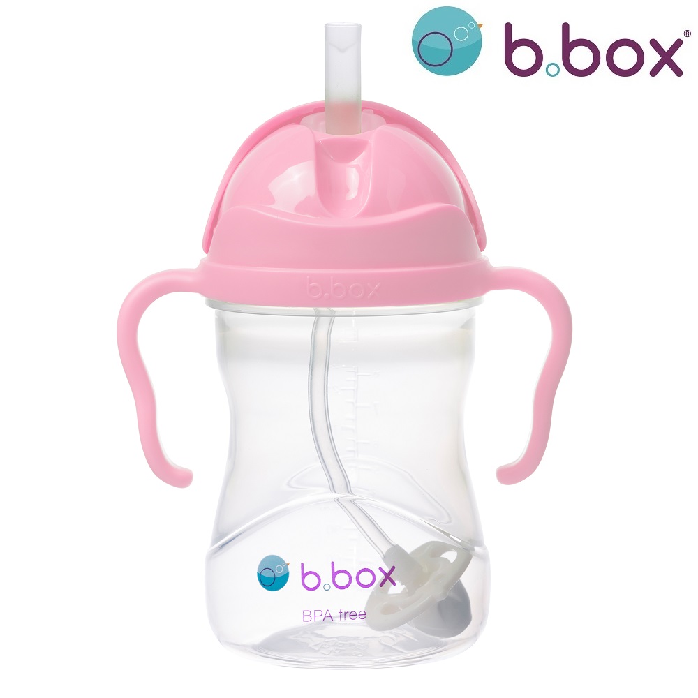 Neizlīstoša pudele bērniem B.box Sippy Cup Cherry Blossom