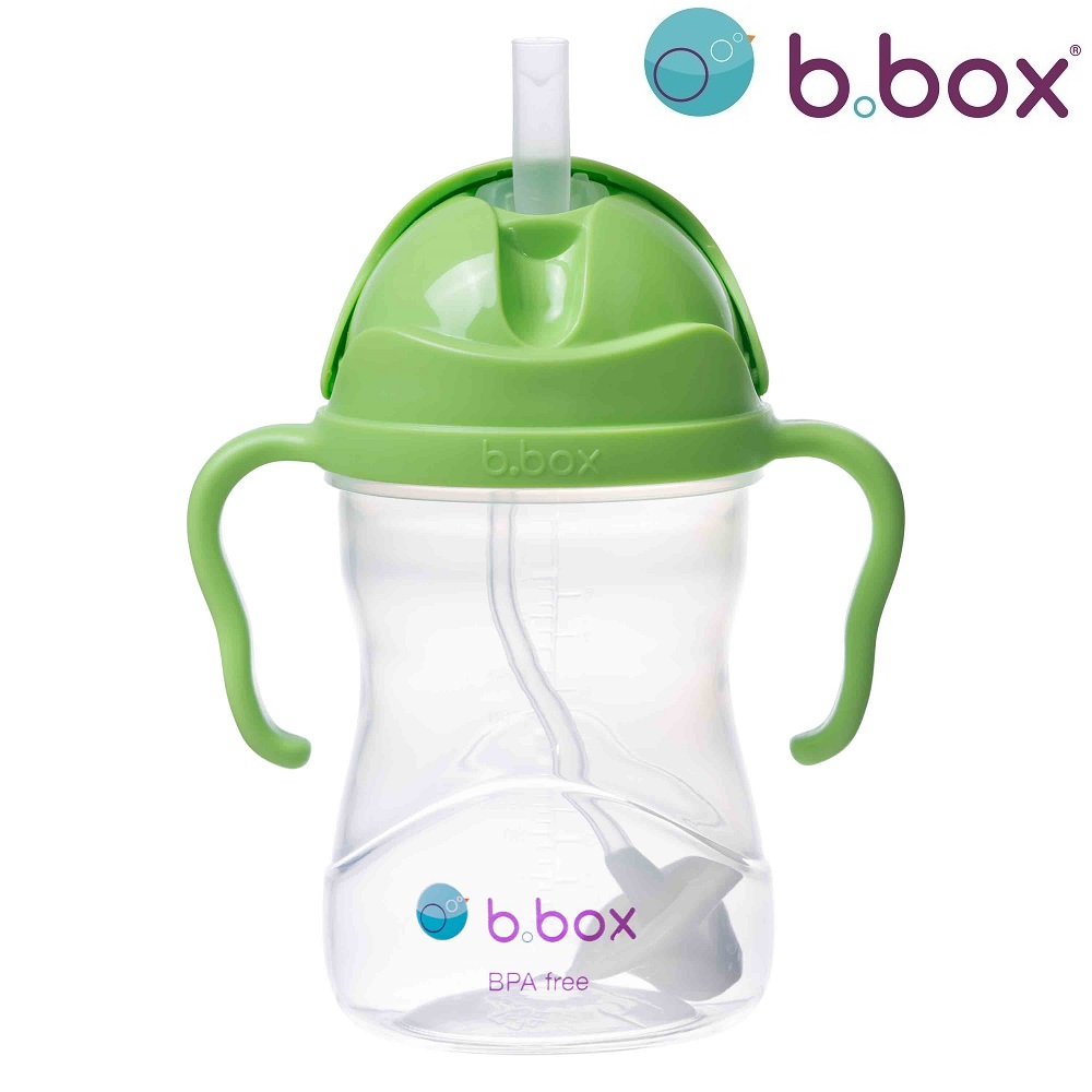 Neizlīstoša pudele bērniem B.box Sippy Cup Green Apple