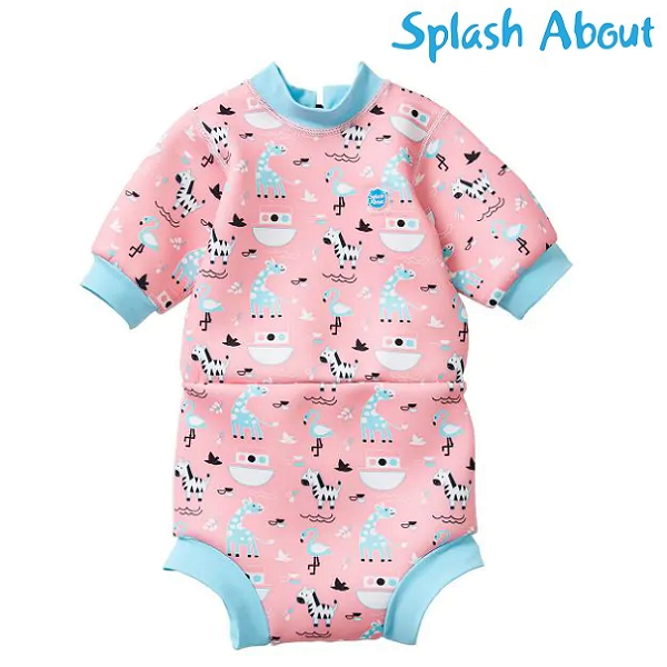 Hidrotērps ar peldēšanas autiņbiksītēm mazuļiem - SplashAbout Happy Nappy Nina's Ark