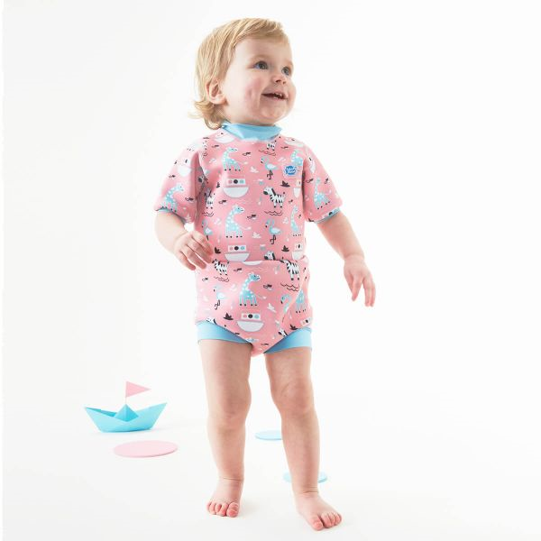 Hidrotērps ar peldēšanas autiņbiksītēm mazuļiem - SplashAbout Happy Nappy Nina's Ark