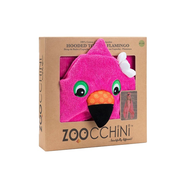 Pludmales pončo bērniem Zoocchini Flamingo