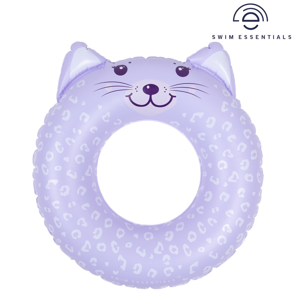 Piepūšams riņķis peldēšanai Swim Essentials Lilac Leopard