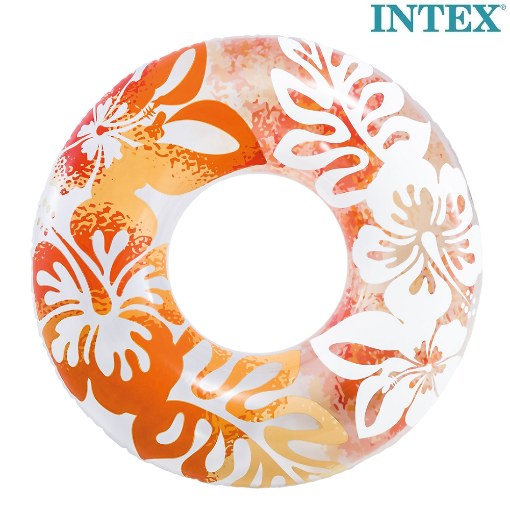 Piepūšams riņķis Intex Orange Flowers