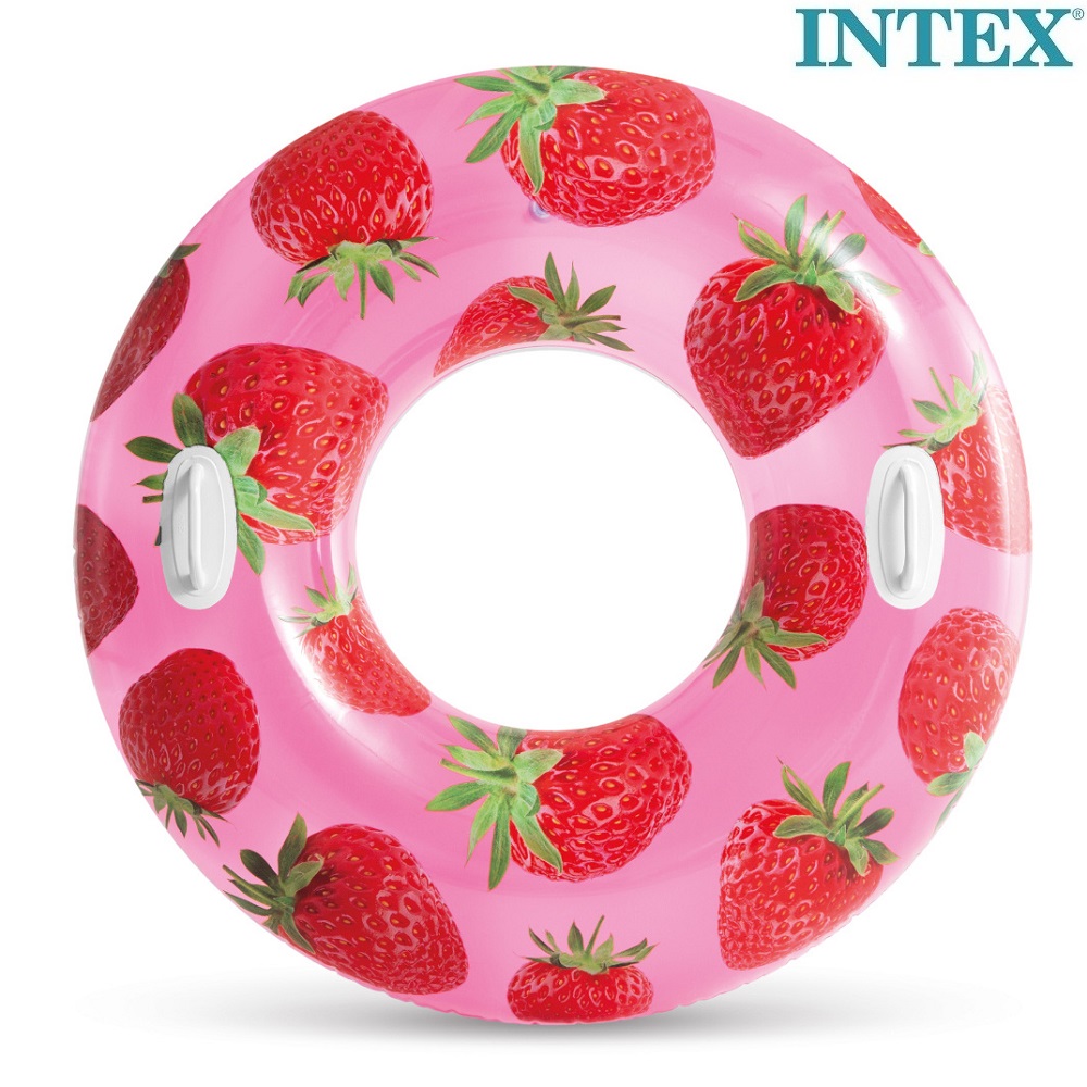 Piepūšams riņķis XL Intex Strawberry