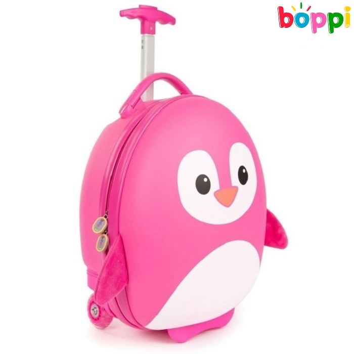 Čemodāns bērniem Boppi Tiny Trekker Pink Penguin