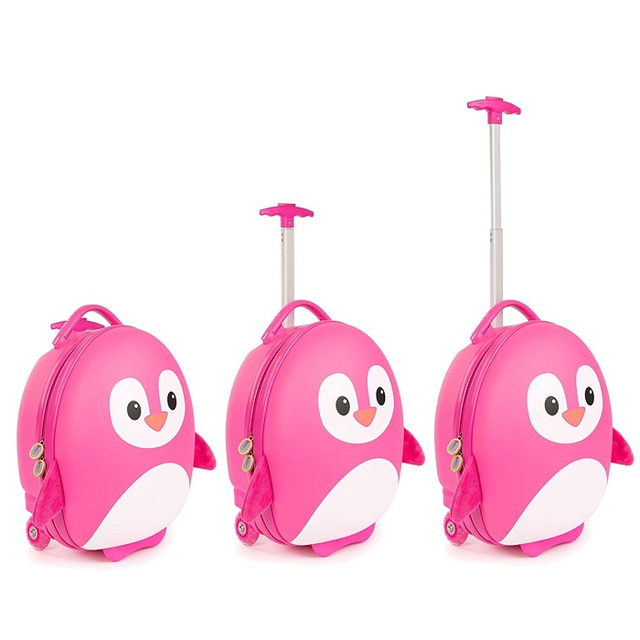 Čemodāns bērniem Boppi Tiny Trekker Pink Penguin