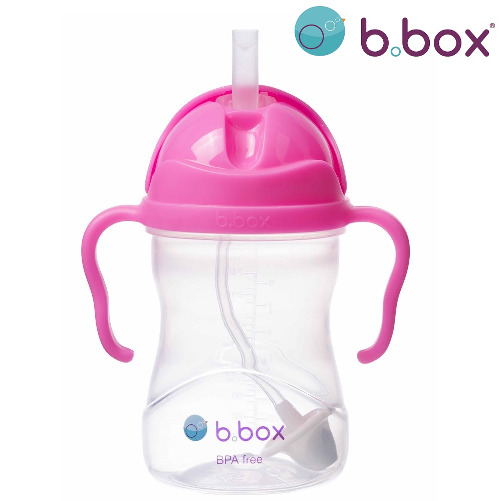 Neizlīstoša pudele bērniem B.box Sippy Cup Pink Pomegranade