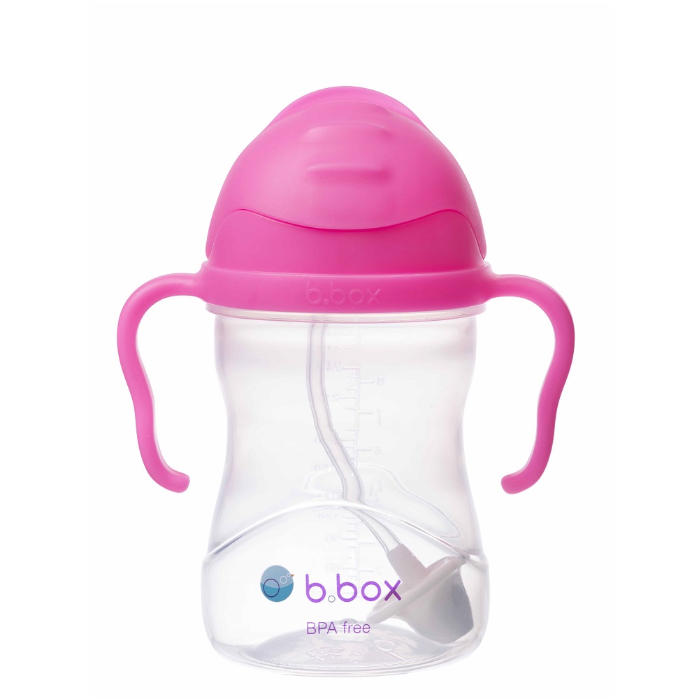 Neizlīstoša pudele bērniem B.box Sippy Cup Pink Pomegranade