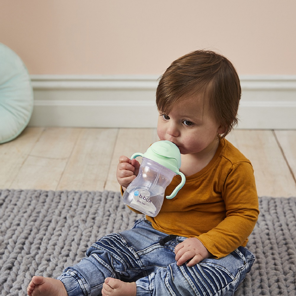 Neizlīstoša pudele bērniem B.box Sippy Cup Pistachio