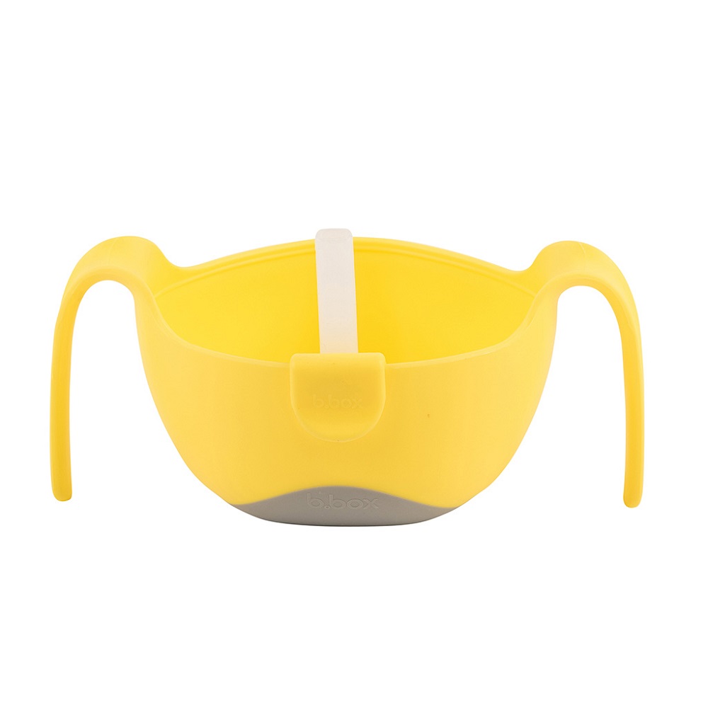 Pārtikas bļoda un salmiņi B.box Bowl & Straw XL Lemon Sherbet