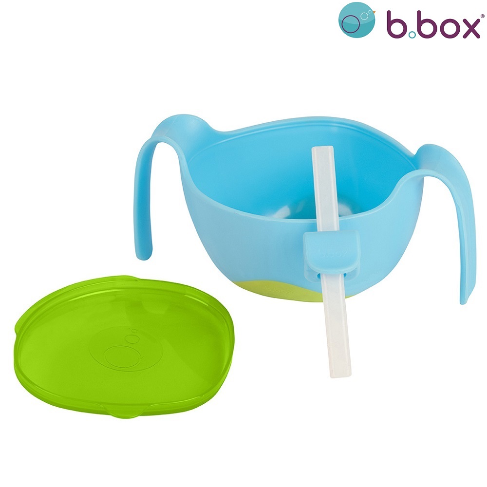 Pārtikas bļoda un salmiņi B.box Bowl & Straw XL Ocean Breeze