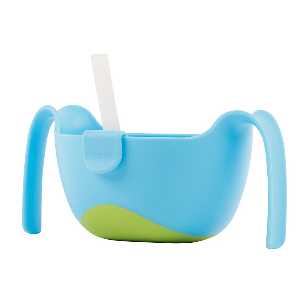 Pārtikas bļoda un salmiņi B.box Bowl & Straw XL Ocean Breeze