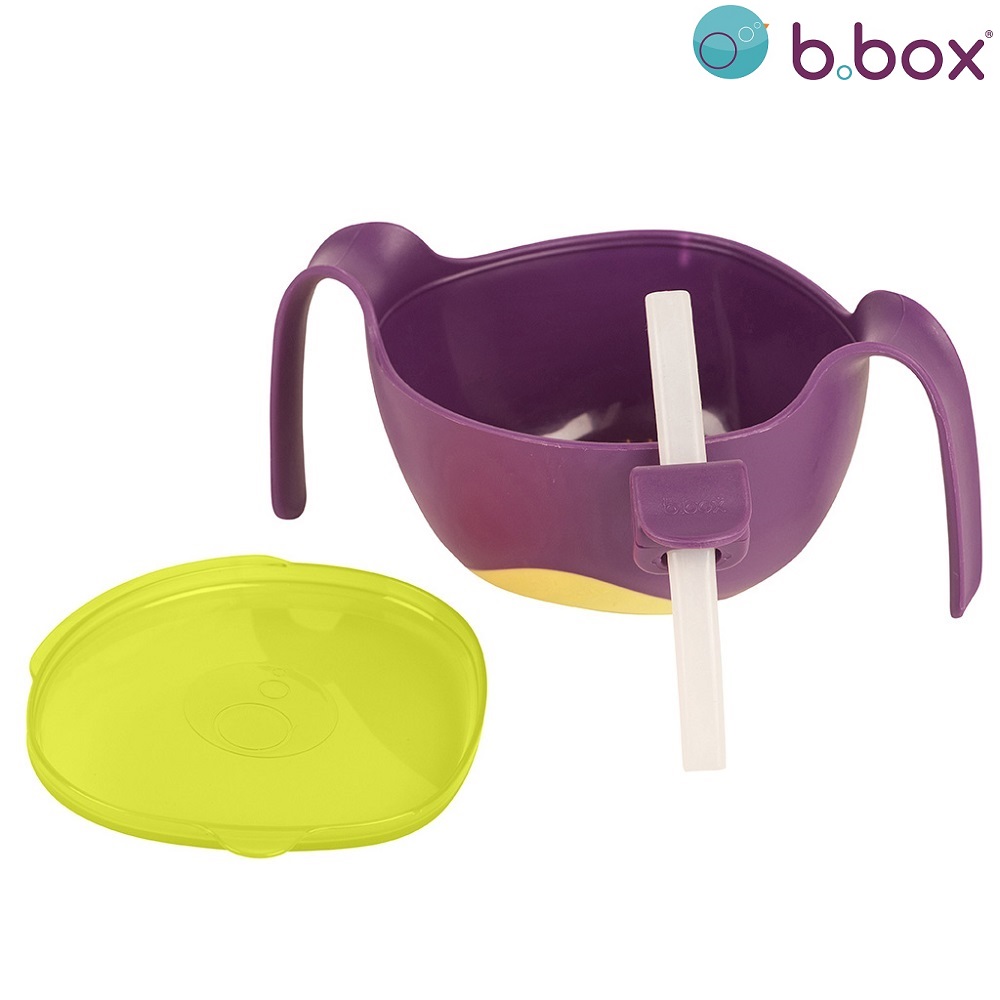 Pārtikas bļoda un salmiņi B.box Bowl & Straw XL Passion Splash