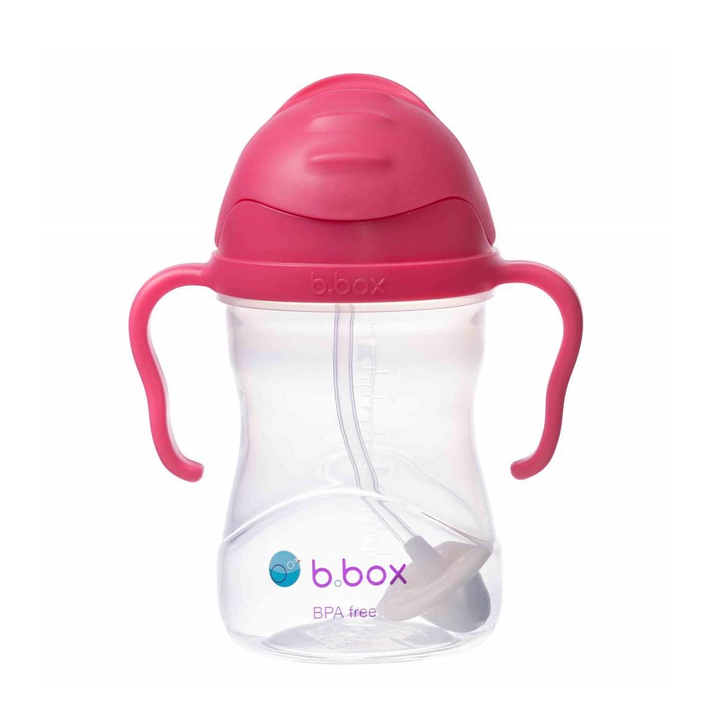 Neizlīstoša pudele bērniem B.box Sippy Cup Raspberry