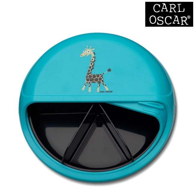 Uzkodu kastīte bērniem - Carl Oscar SnackDisc Blue Giraffe