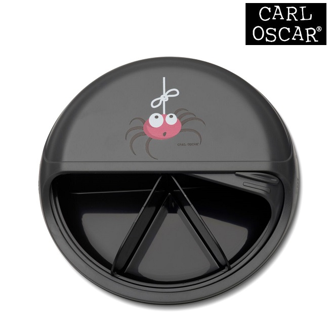 Uzkodu kastīte bērniem - Carl Oscar SnackDisc Grey Spider