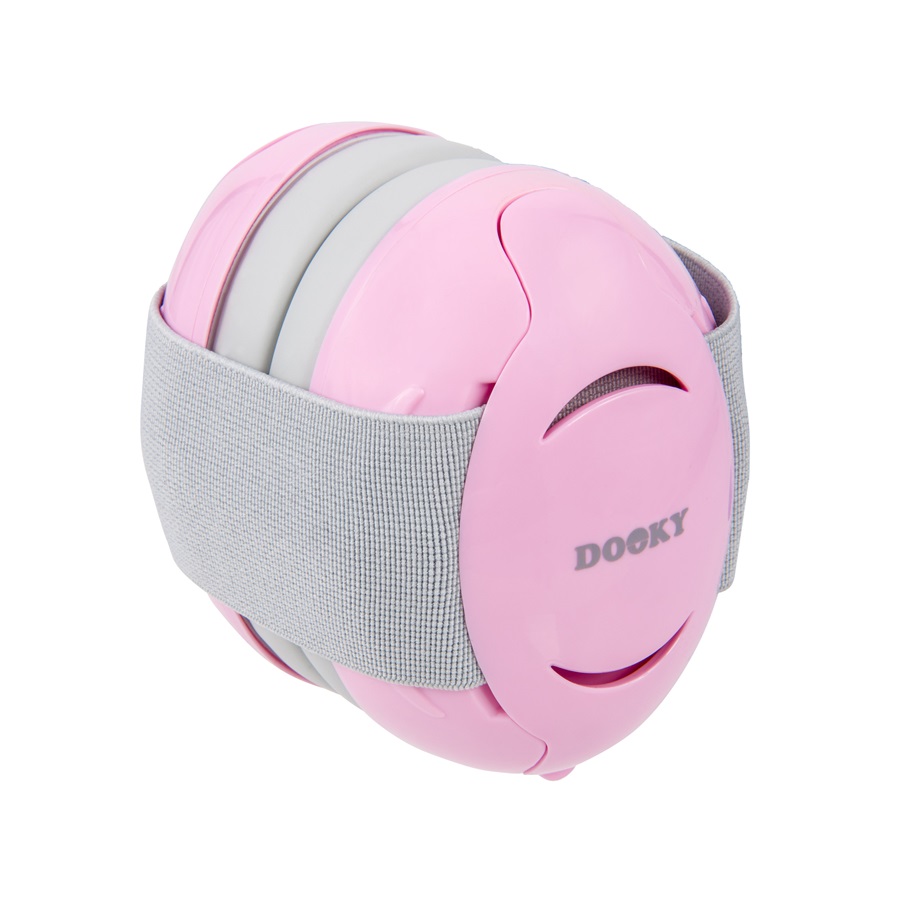 Ausu aizsargi zīdaiņiem un maziem bērniem Dooky Baby Ear Protection Pink