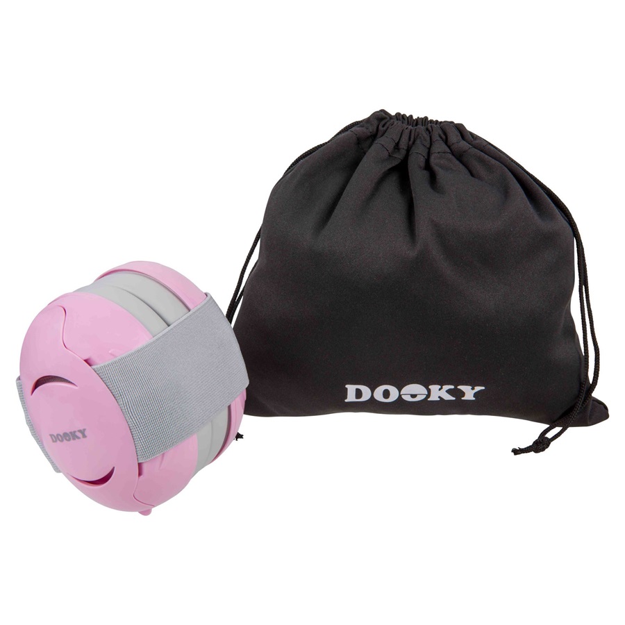 Ausu aizsargi zīdaiņiem un maziem bērniem Dooky Baby Ear Protection Pink