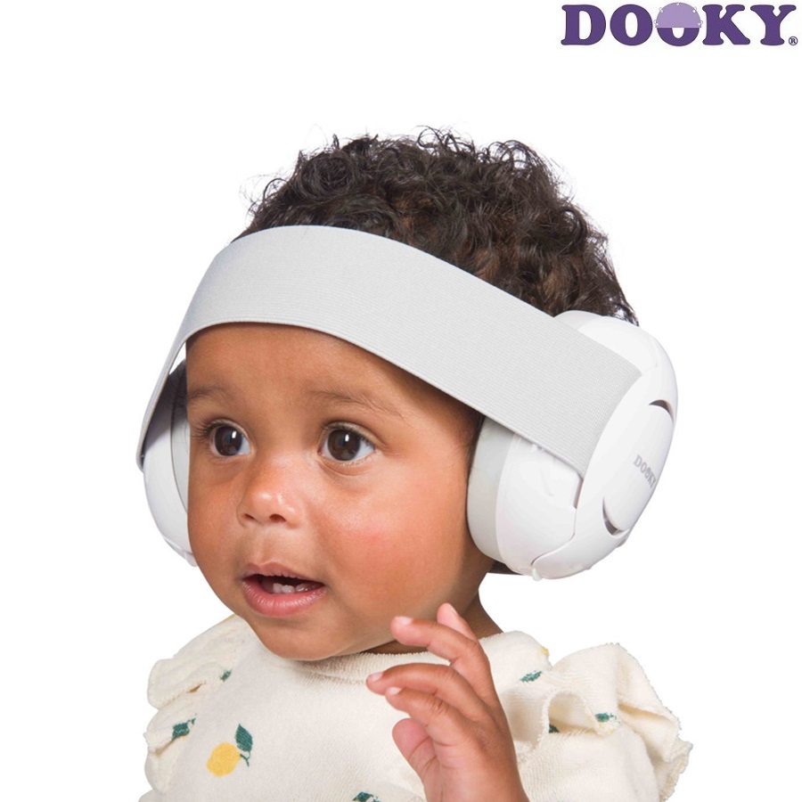 Ausu aizsargi zīdaiņiem un maziem bērniem Dooky Baby Ear Protection White