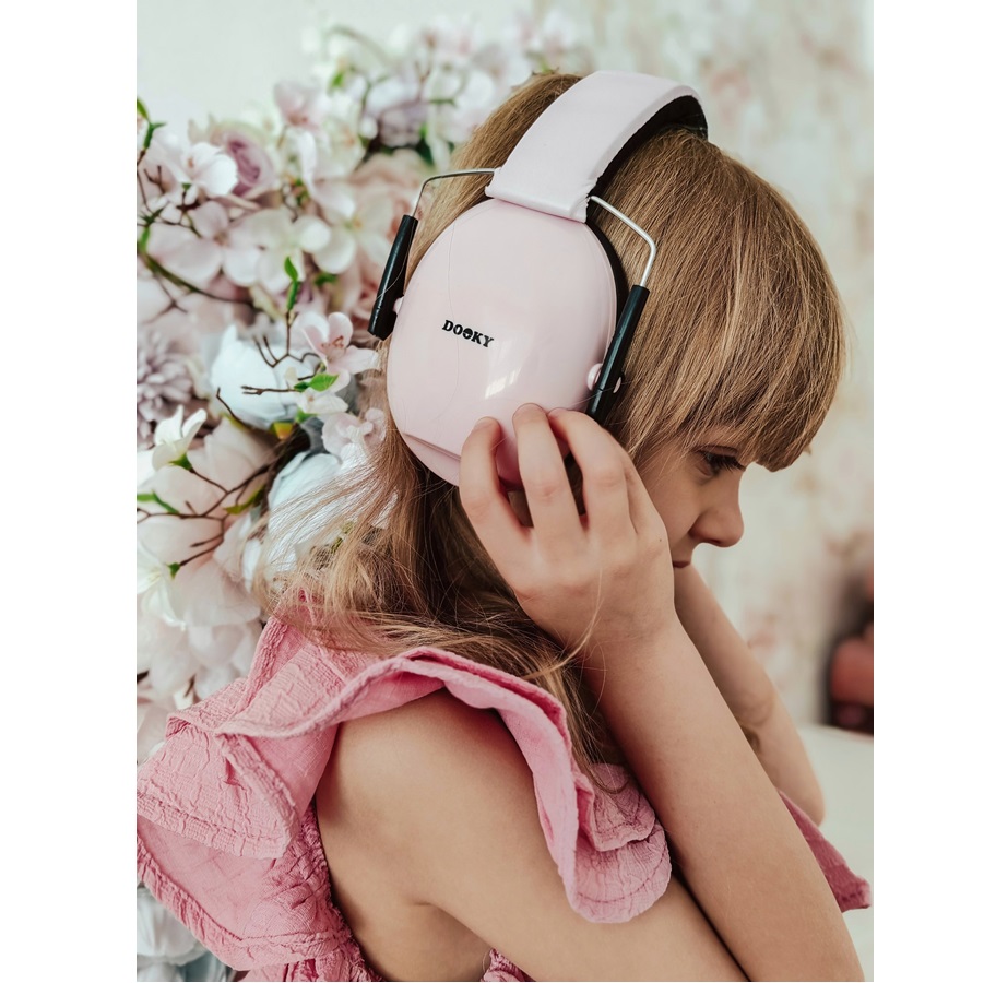 Bērnu ausu aizsargi Dooky Junior Ear Protection Pink