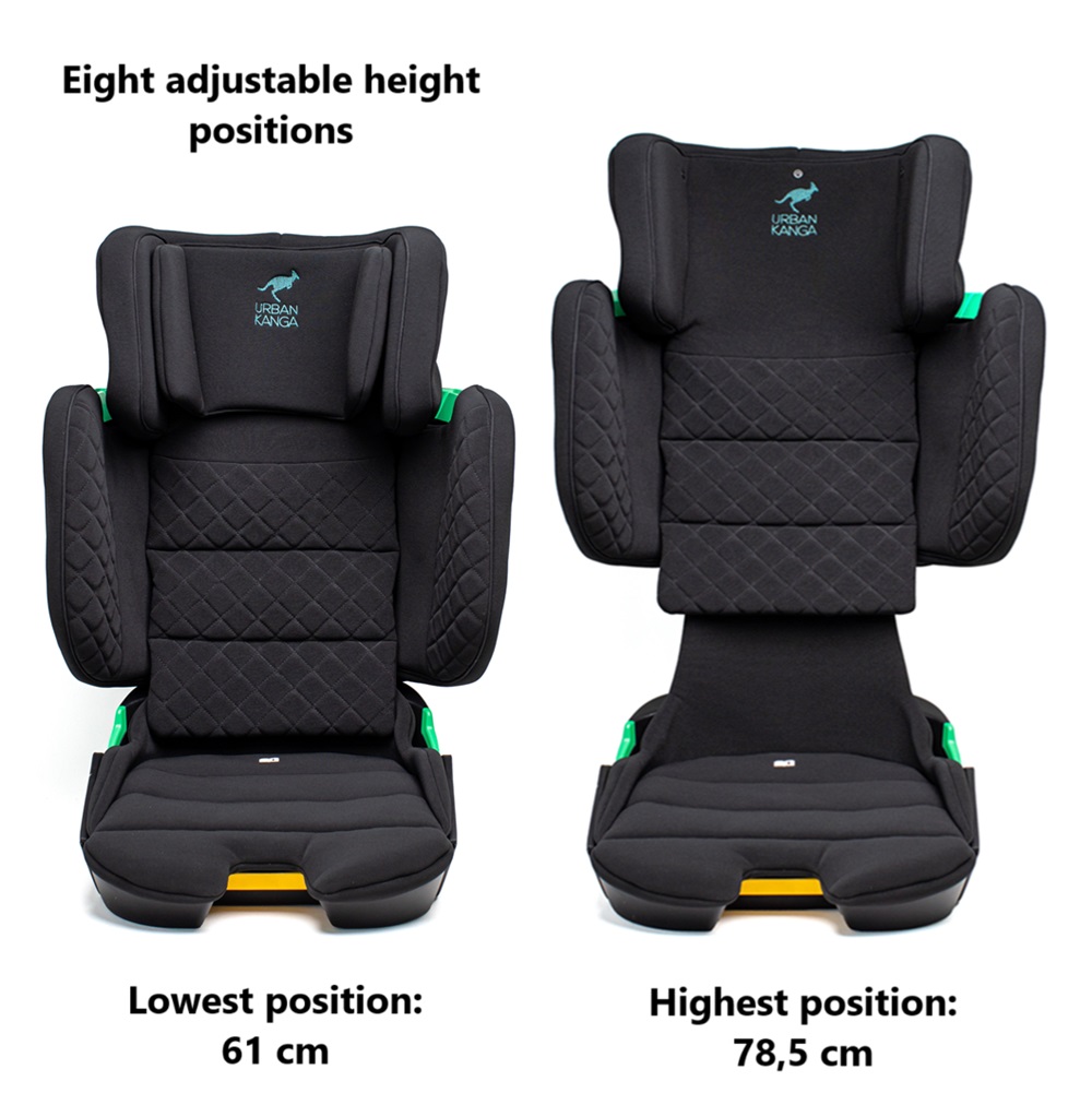 Salokāms automašīnas sēdeklis Urban Kanga Wallaroo Car Seat Black Quilt