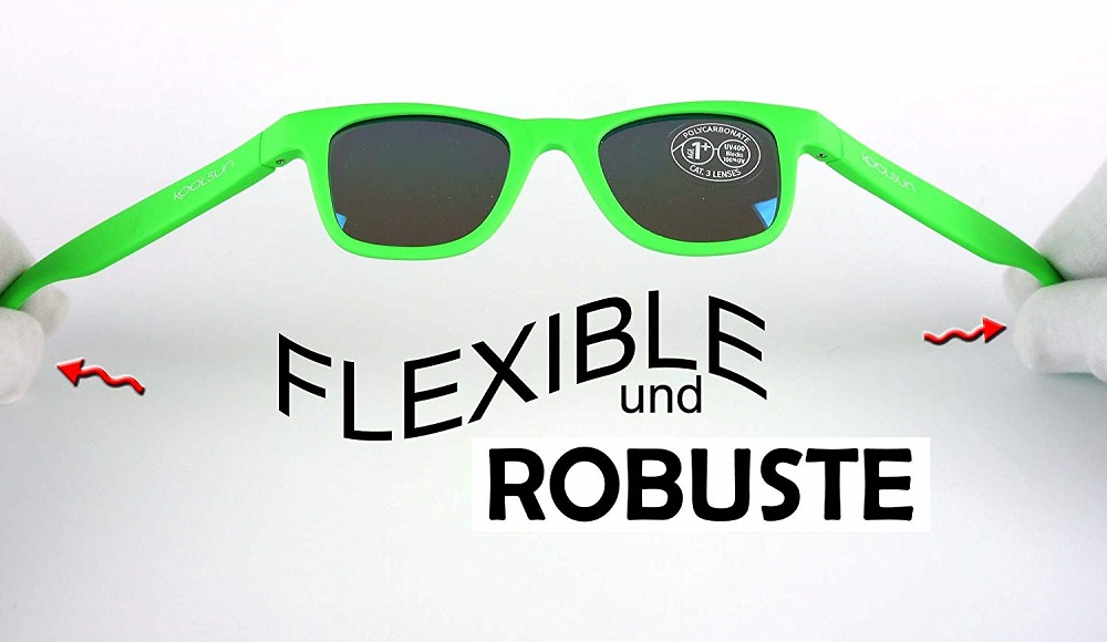 Saulesbrilles bērniem Koolsun Wave Neon Green