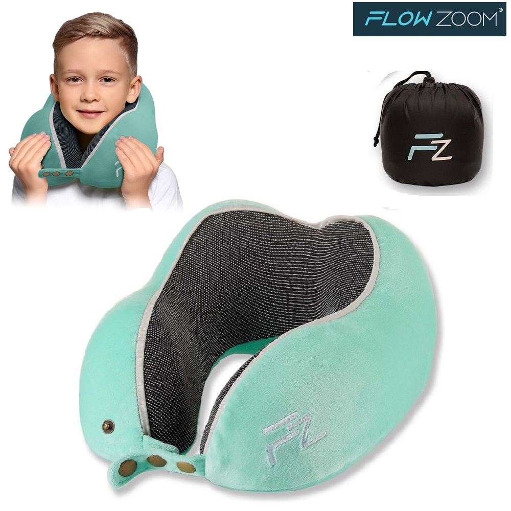 Kakla spilvens bērniem Flowzoom Comfy Kids Turquoise Large