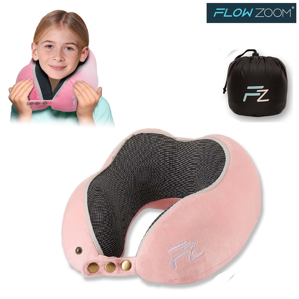 Kakla spilvens bērniem Flowzoom Comfy Kids Pink Medium