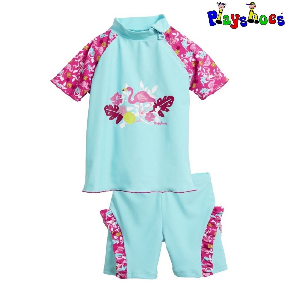 Bērnu UV krekls un peldbikses (set) Playshoes Flamingo