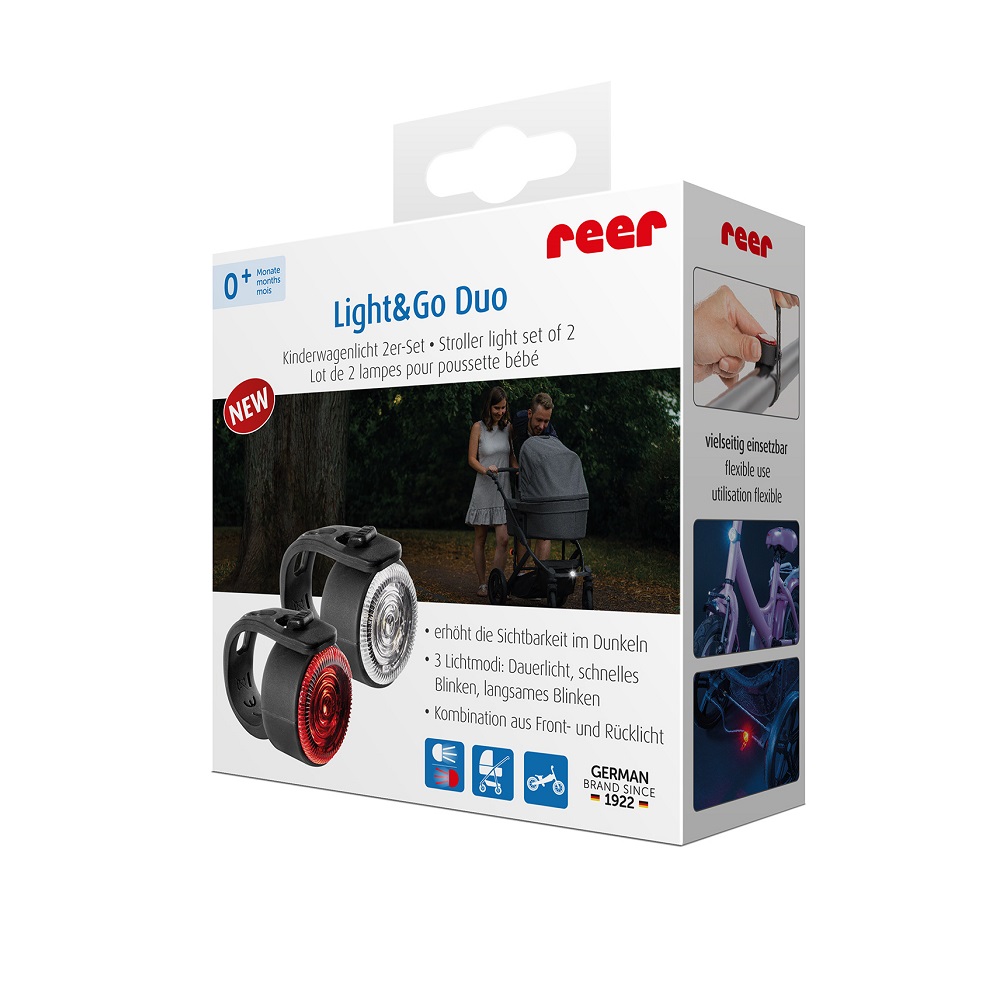 Lampas ratiem Reer Light & Go Duo Stroller Light Set