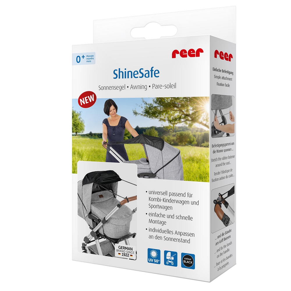 Saules aizsargs ratiņiem Reer ShineSafe Black