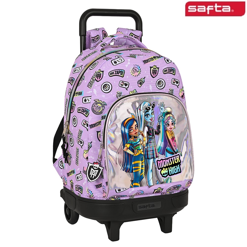 Bērnu čemodāns Monster High Trolley Backpack