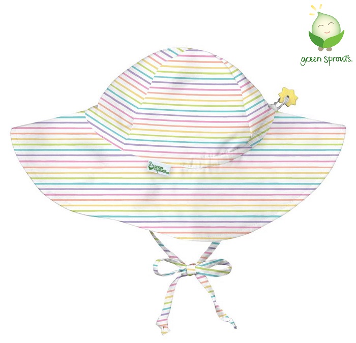 Vasaras saules cepure bērniem un mazulim Green Sprouts Rainbow Stripes