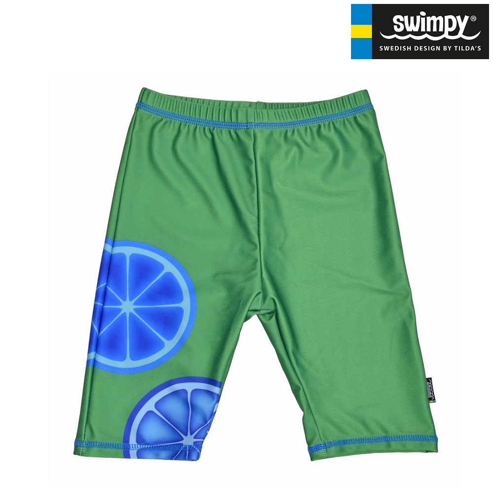 UV peldbikses bērniem Swimpy Green Lemon peldšorti