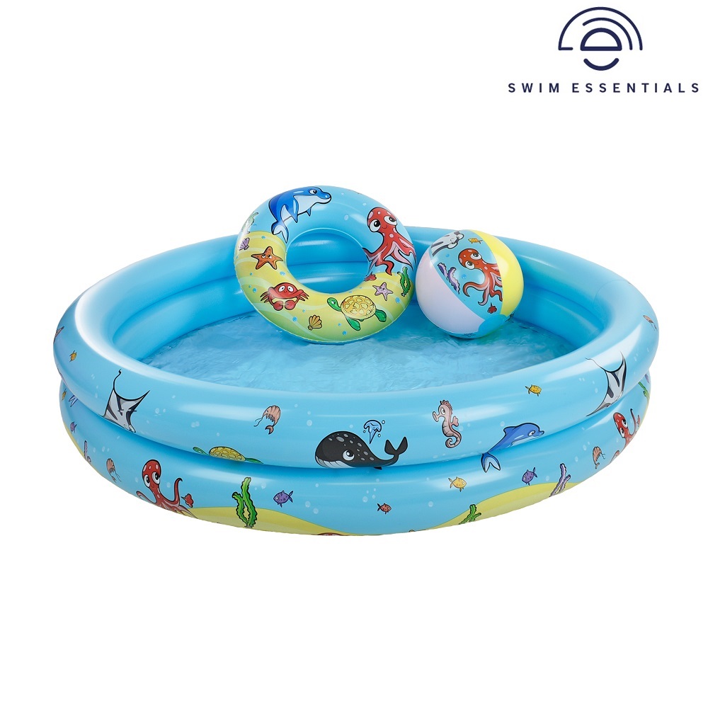 Baseins bērniem piepūšamais Swim Essentials Sea Animals Set