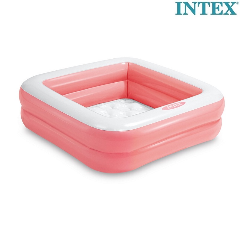 Baseins bērniem piepūšamais Intex Square Pink