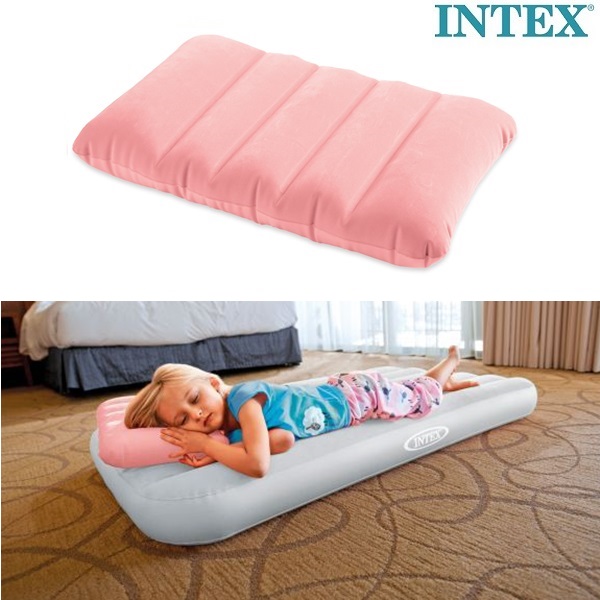 Piepūšamais spilvens Intex Inflatable Travel Pillow Pink